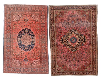 2 Ferahan Sarouk Rugs, Persia, Ca. 1900