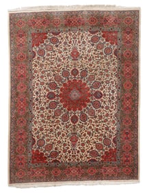 Fine Tabriz Rug, Persia, Ca. 1940, 9'0'' x 11'9''