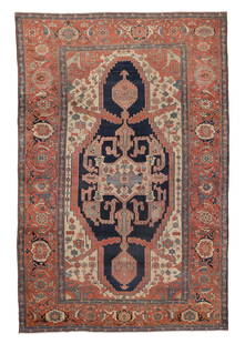 Serapi Rug, Persia, Ca. 1880, 9'7'' x 14'4'': Serapi Rug, Persia, Ca. 1880, 9'7'' x 14'4'' (292 x 437 cm). Weight: 62 lbs. Material: wool pile, cotton warp, cotton weft.