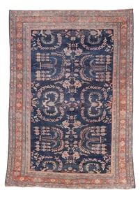 Shabby Chic Blue Sultanabad Rug, Persia, Ca. 1900, 8'5'' x 11'4''