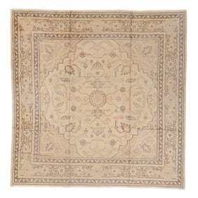 Square Oushak Rug, Turkey, Ca. 1920, 10'3'' x 10'4''