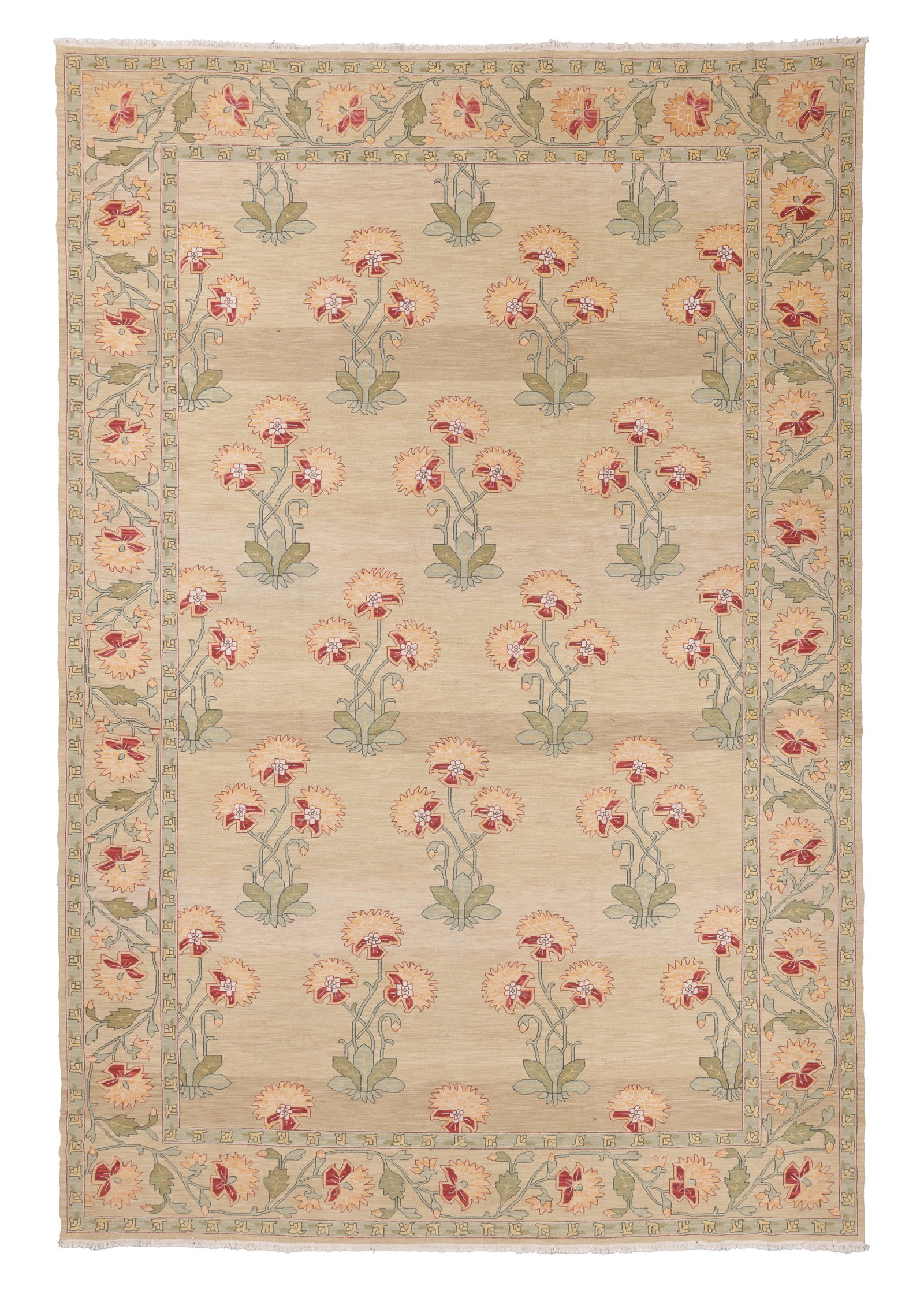 Mansion-Size Arts & Crafts Sumak Rug, Late 20th C., 12'3'' x 18'2'': Mansion-Size Arts & Crafts Sumak Rug, Late 20th C., 12'3'' x 18'2'' (373 x 554 cm). Weight: 118 lbs. Wool.