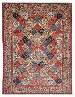 Bakhtiari Rug, Persia, Mid/Late 20th C., 10'1'' x 13'3'': Bakhtiari Rug, Persia, Mid/Late 20th C., 10'1'' x 13'3'' (307 x 404 cm). Weight: 45 lbs. Material: wool pile, cotton warp, cotton weft.