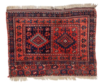 Sanjabi Kurd Chuval Rug, Persia, Ca. 1900, 3'9'' x 2'10''