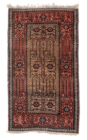 Camel Field Baluch Rug, NE Persia, Early 20th C., 3'0'' x 5'2''