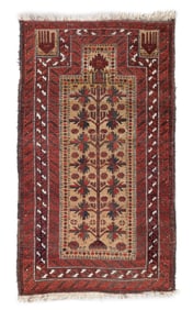 Baluch Prayer Rug, NE Persia, Ca. 1910, 2'6'' x 4'3''