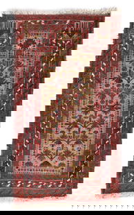 Baluch Prayer Rug, NE Persia, Ca. 1910, 2'6'' x 4'3'': Baluch Prayer Rug, NE Persia, Ca. 1910, 2'6'' x 4'3'' (76 x 130 cm). Weight: 4 lbs. Material: wool pile, wool warp, wool weft.