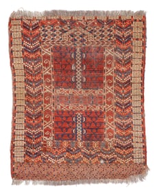 Tekke Ensi Rug, Turkmenistan, Ca. 1875, 3'11'' x 4'8''