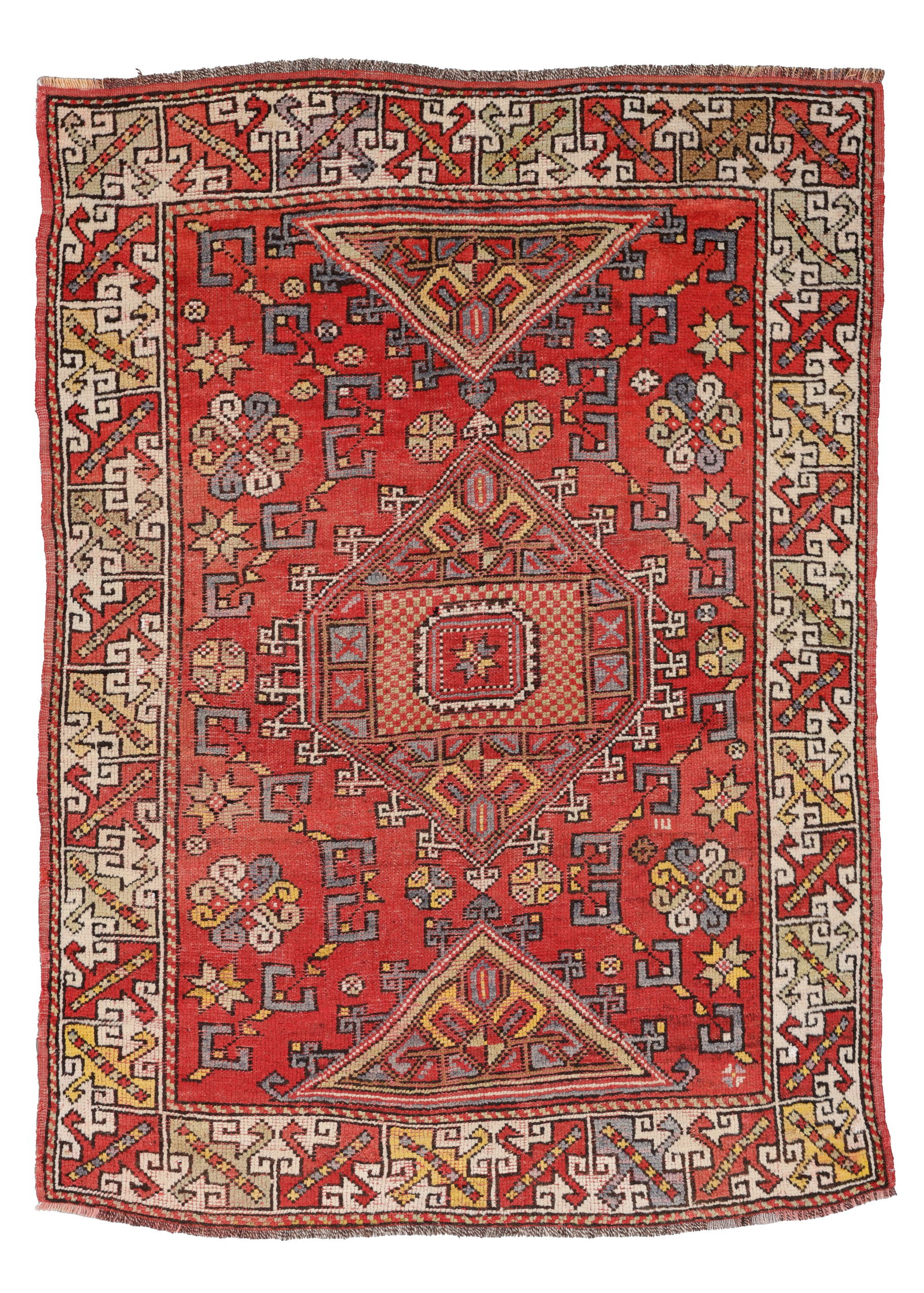 Bergama Rug, Turkey, Ca. 1940, 4'4'' x 5'9'' (1 of 5)