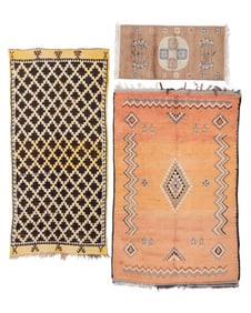 3 Vintage Moroccan Pile Rugs, Mid/Late 20th C