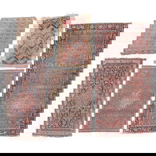 Group of 5 Shabby Chic Estate Antique Persian Rugs: Group of 5 Shabby Chic Estate Antique Persian Rugs, Largest Size: 5'1'' x 9'11'' (155 x 302 cm). Weight: 44 lbs total.