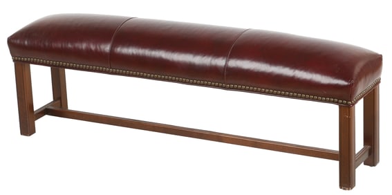 Old Hickory Tannery Cordovan Leather Bench