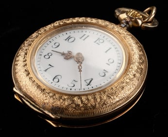 .585 Gold Half Hunter Ladies Pocket Watch