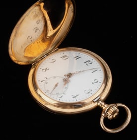 Antique F&C .585 Gold Hunter's Case Pocket Watch