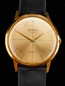 Swiss .750 Gold Precimax 17 Jewel Wrist Watch