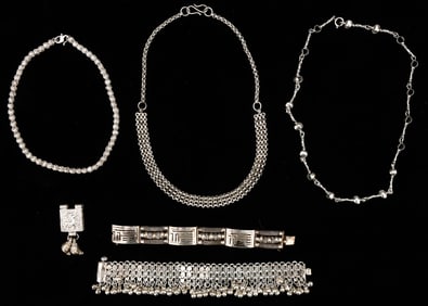 Collector's Lot of Tribal Silver Jewelry