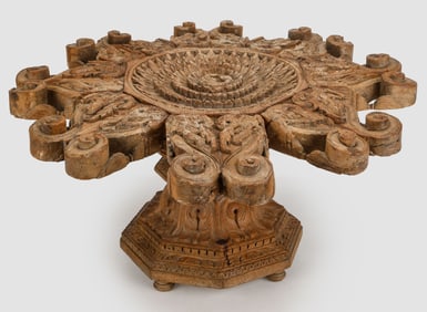 Indian Ornate Side Table Made From Architectural Elements
