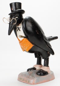 Vintage Trade Mascot Advertising Figure: Old Crow Bourbon