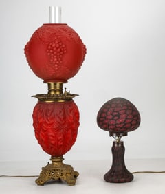 2 Glass Table Lamps