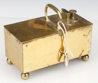 Antique English Brass Tobacco Honor Box