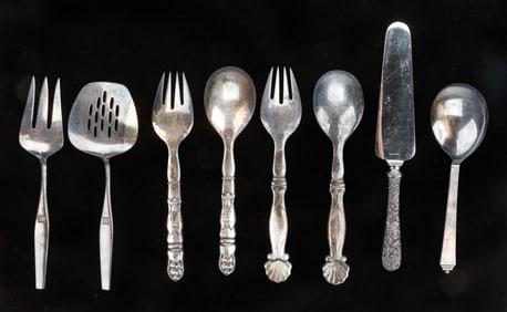 5 Georg Jensen Sterling Silver Serving Utensils
