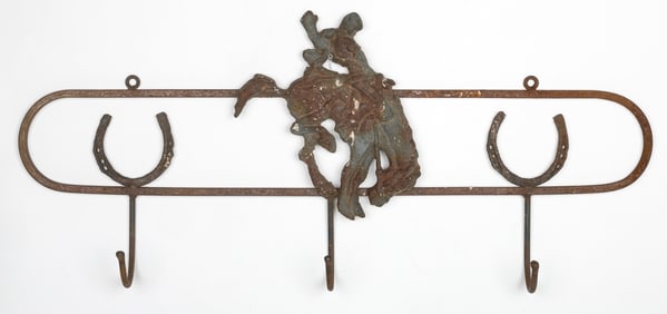 Western Cast Iron Wall-Mount Coat Rack