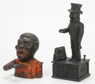 2 Metal Mechanical Coin Banks