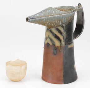 Two Studio Pottery Vessels
