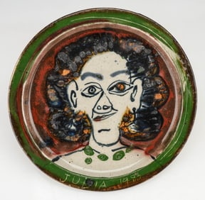 Contemporary Studio Pottery Portrait Charger
