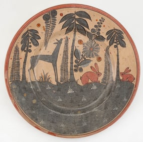 Mexican Folk Pottery Earthenware Plate