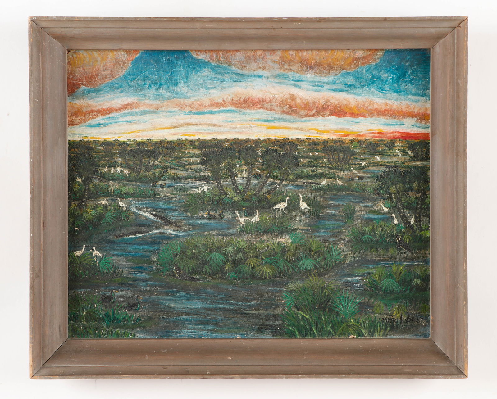 1935年製 油絵 絵画 アメリカ 戦前 1980 Original Signed J Burr Native Woman Painting sold at