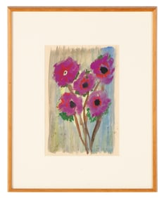 Eve Peri (American, 1897-1966) "Purple Flowers"