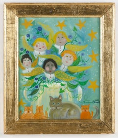 Barbara Strawser (1944-2024) "Kids and Kittens", 2001