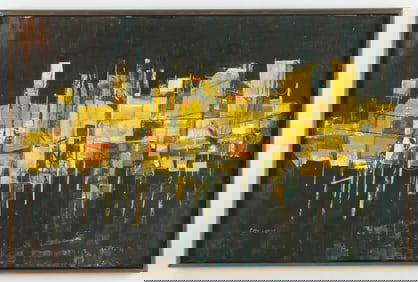 John R. Fell (1917-2009) "City Limits", 1963