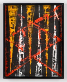 Modernist Painting, Signed: C. Lester, 1975