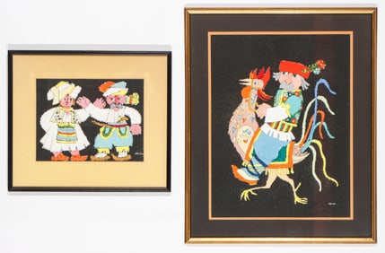 Jovan Obican (French, 1918-1986) Two Works