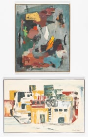 Two Abstract Oil Paintings