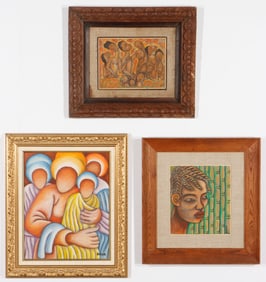 Attributed to Gilbert Desir (Haitian, 20th C.) 3 Works