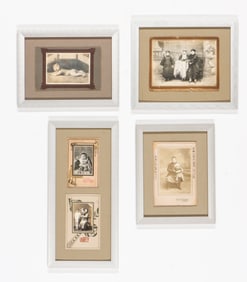 4 Antique Photographs of Asian Children