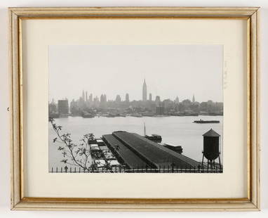 Vintage Photograph of New York City, 1955: Vintage Photograph of New York City, 1955, signed by one YL Rath, dated to 1955. Framed. Size: 6.5'' x 9'', 17 x 23 cm (sight); 10.25'' x 12.75'', 26 x 32 cm (frame).
