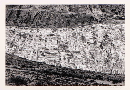 Edward Ranney (American, B. 1942): Edward Ranney (American, B. 1942) "Evaporating Pools, Urbamba Valley Salt Works, Peru," photograph,gelatin silver print, signed. Size: 7'' x 10.5'' (18 x 27 cm).