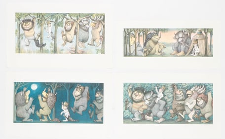 Maurice Sendak (American 1928-2012) 4 "Where The Wild Things Are" Prints