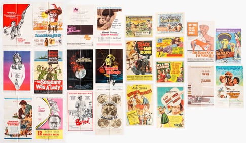 Collector's Lot of 23 Vintage Hollywood Movie Posters
