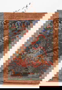 Tibetan Thangka of Palden Lhamo: Tibetan Thangka of Palden Lhamo. Size: 34'' x 25.5'', 86 x 65 cm (image); 42.5'' x 31'', 108 x 79 cm (object).