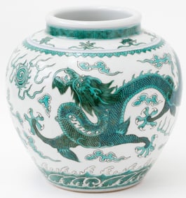 Chinese Doucai Dragon Jar