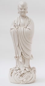Chinese Dehua Figure of a Standing Damo