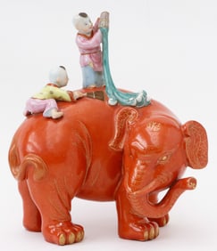 Chinese Ceramic Eight Treasures Elephant