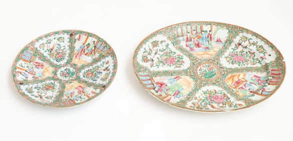 Two Rose Medallion Plates