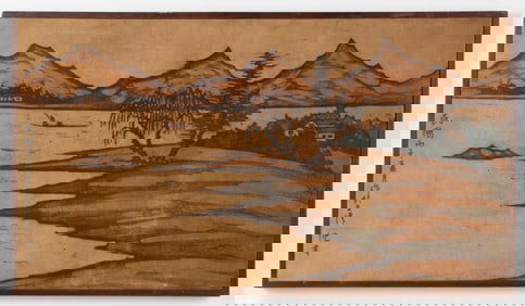 Chinese Batik Textile Landscape
