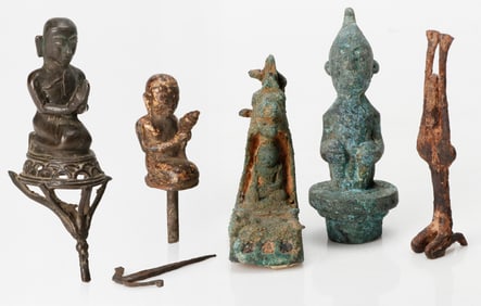Collector's Lot of Indonesian Bronzes, 6 Pieces